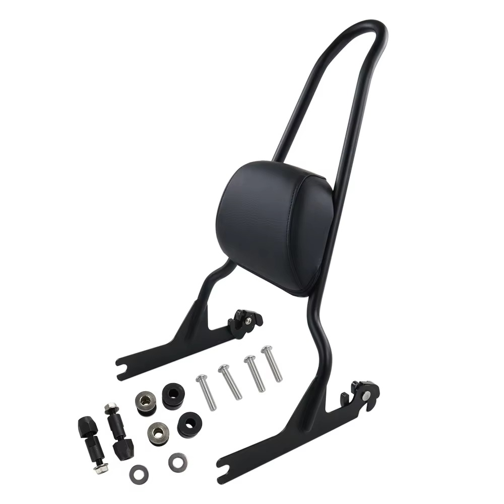 Removable Bike Backrest with Synthetic Leather and Metal Frame