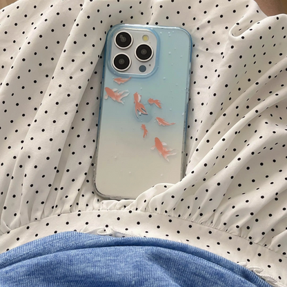 Colorful Fish Pattern Clear Phone Case for iPhone