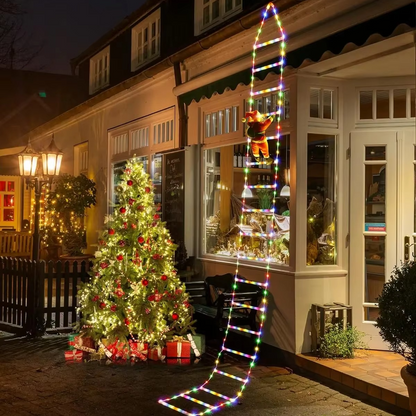 Festive LED Christmas Tree Lights with Santa Decor - Hehif