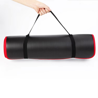 Premium 0.39inch Grip Yoga and Exercise Mat with Strap