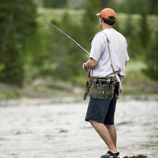 Waterproof Fishing Tackle Storage Waist Bag - Hehif