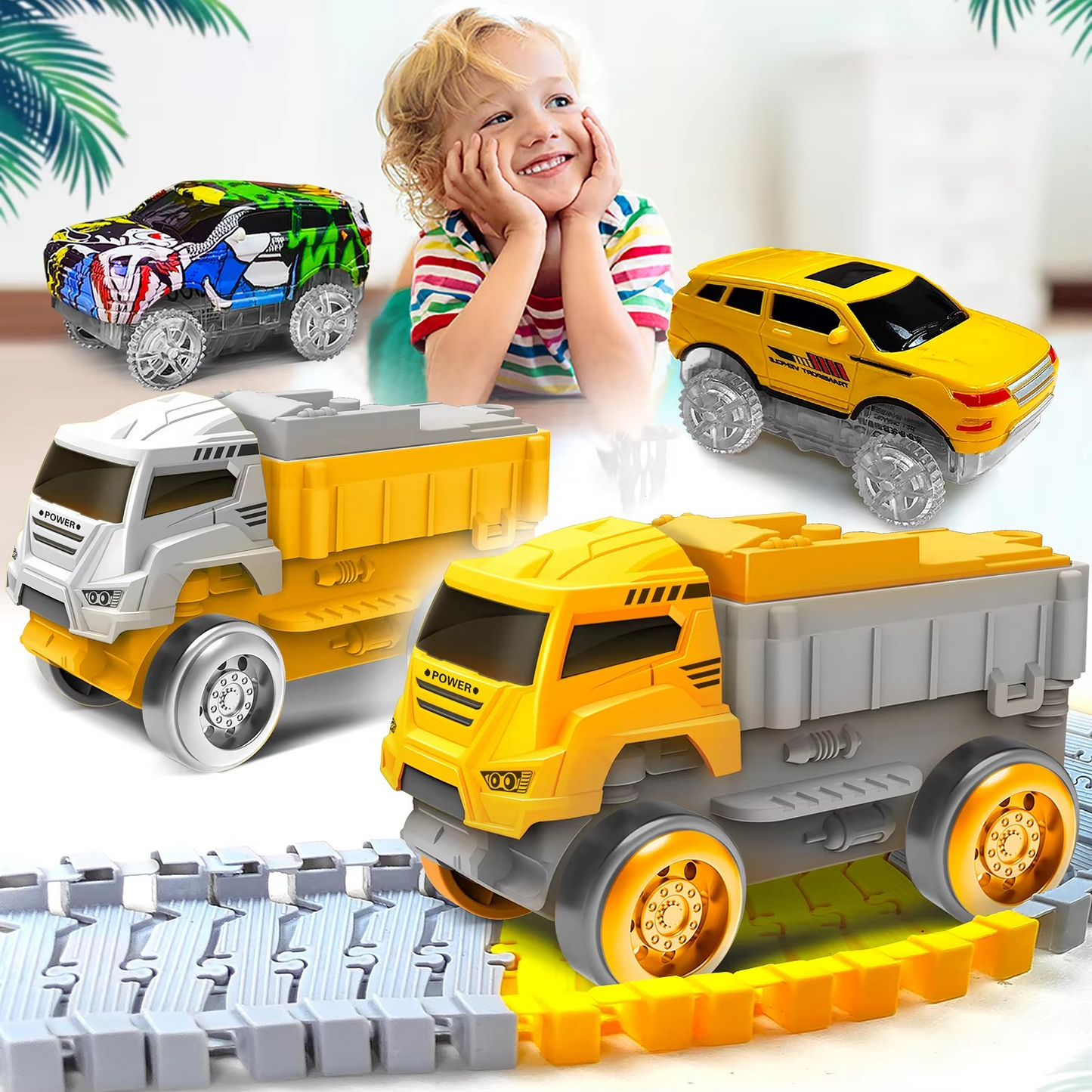 Fun Kids Racing Track Car Playset for Boys
