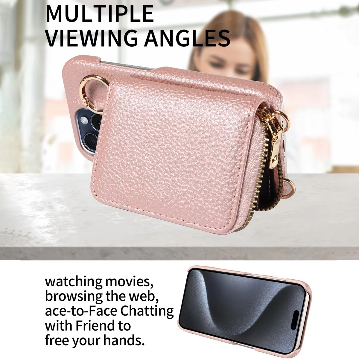 Durable Leather iPhone Case with Magnetic Shield Protection