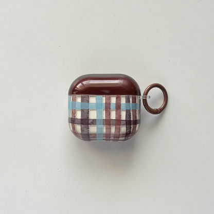 Classic Brown Plaid Headphone Cover