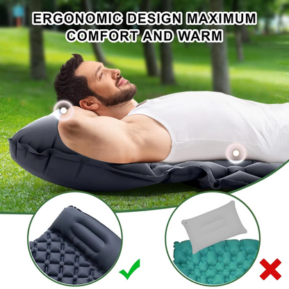 Portable Air Bed Camping Mattress with Built-In Pillow