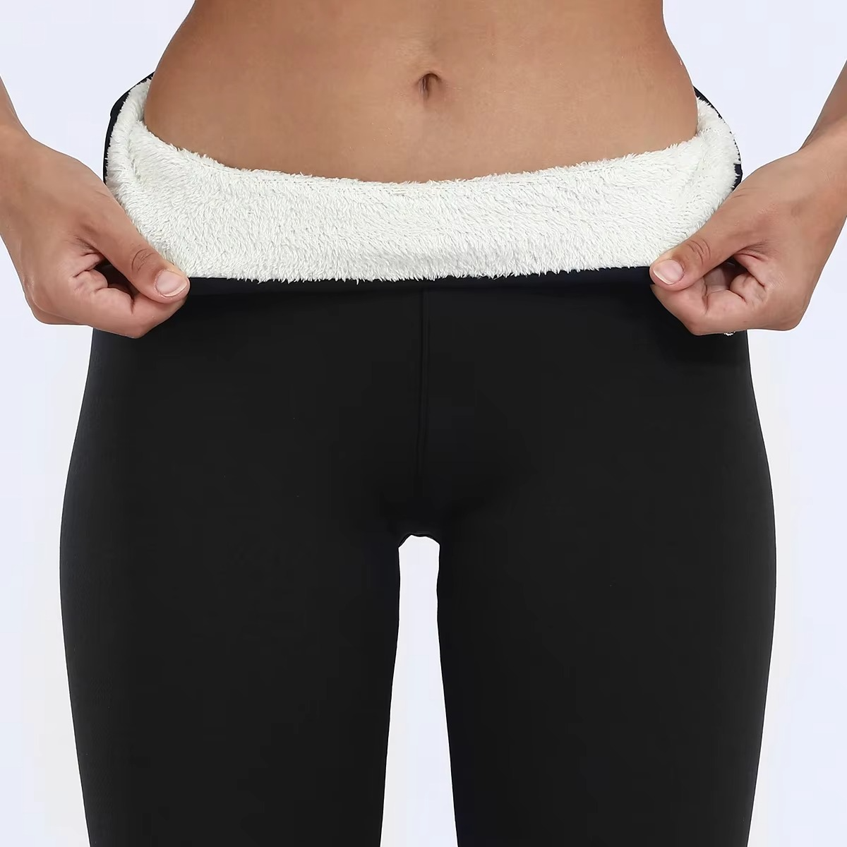 Soft Warm High-Waist Velvet Lined Winter Leggings