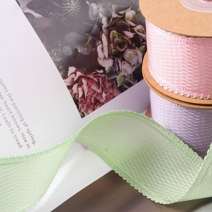 Curly Edge Satin Ribbon for Hair and Crafts