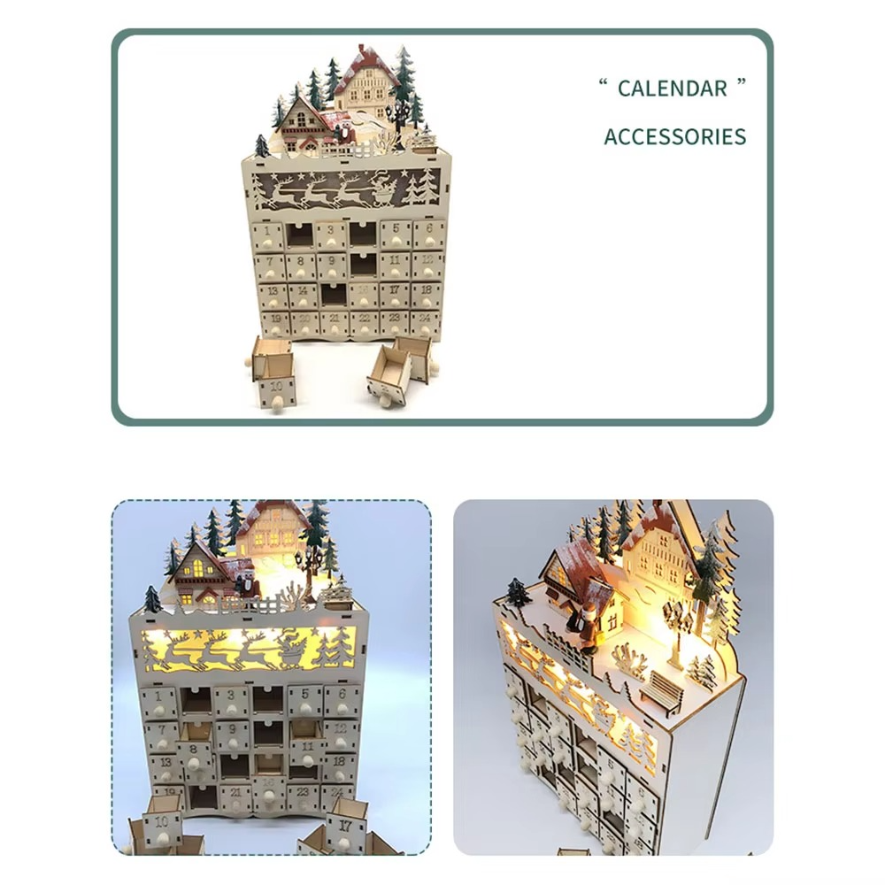 Fun Countdown LED Christmas Calendar with Lights