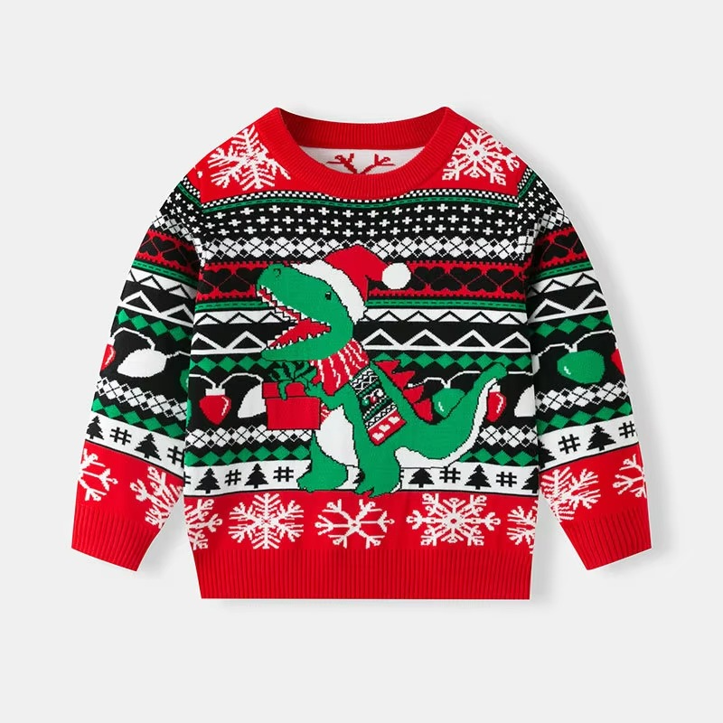 Cozy Childrens Xmas Jumper Soft Knit Winter Sweater