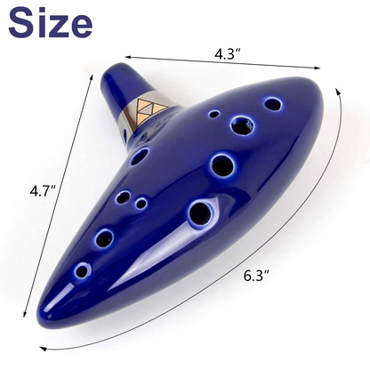 Ceramic Concert Ocarina Set with Music Book and Case