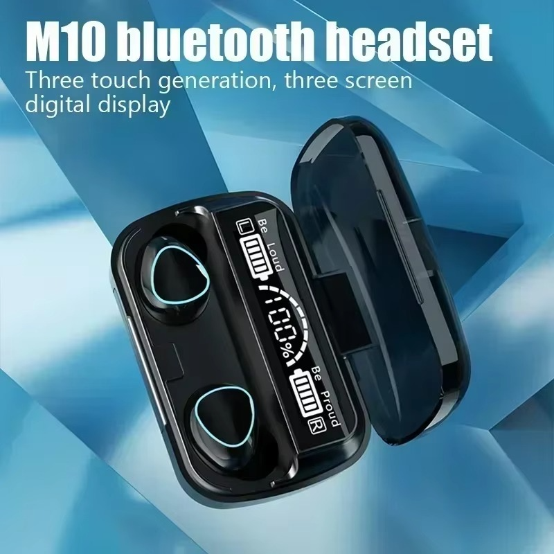 Wireless Bluetooth Earbuds with LED Screen, Stereo Sound