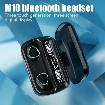 Wireless Bluetooth Earbuds with LED Screen, Stereo Sound