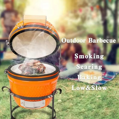 Compact Outdoor Charcoal BBQ Grill for Camping