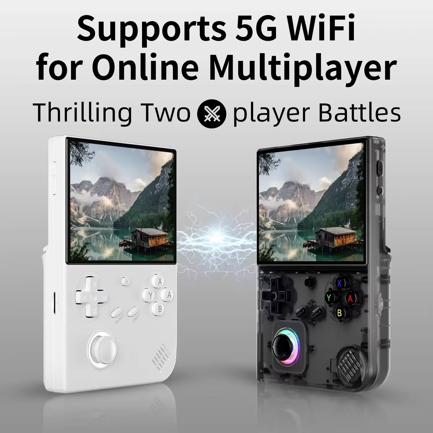 Portable Retro Gaming Console with 4-Inch Screen and WiFi