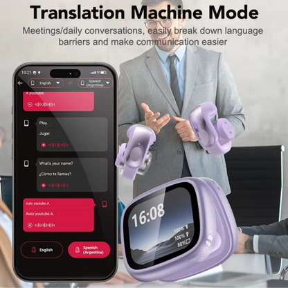 Wireless Translation Earbuds with Microphone