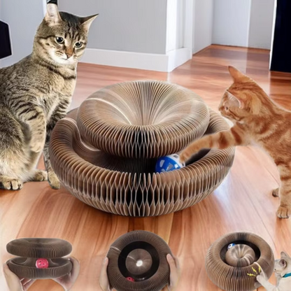 Fun Cat Scratcher Tower with Toy and Climbing Post