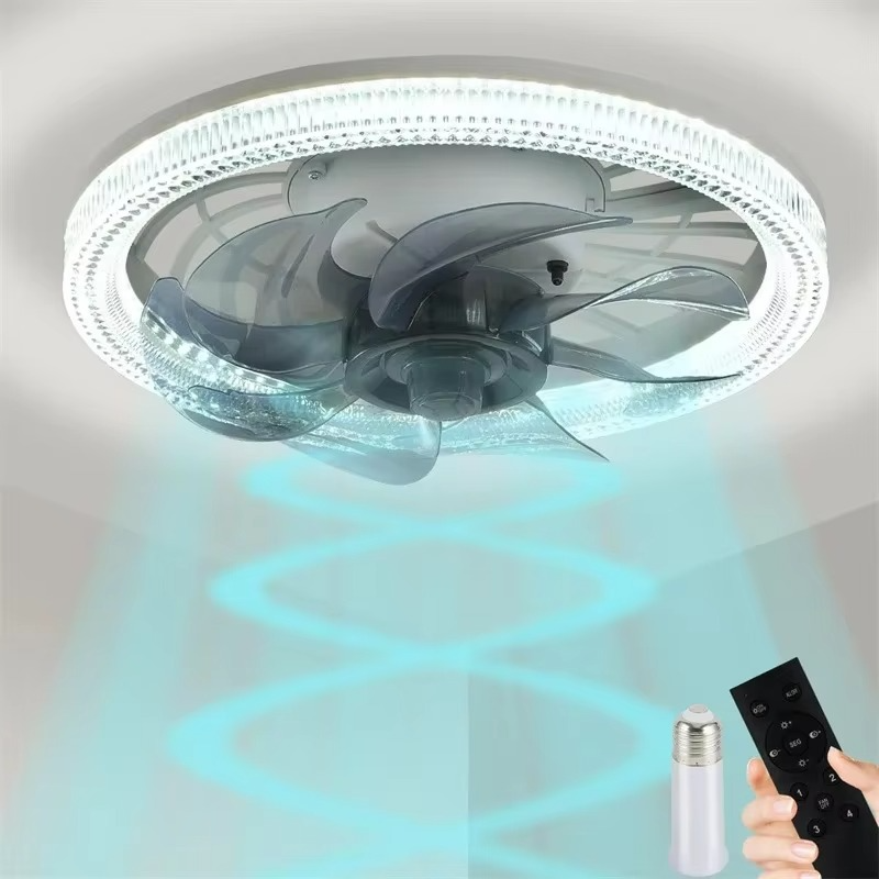 Smart Remote Control Ceiling Fan with Dimmable Light