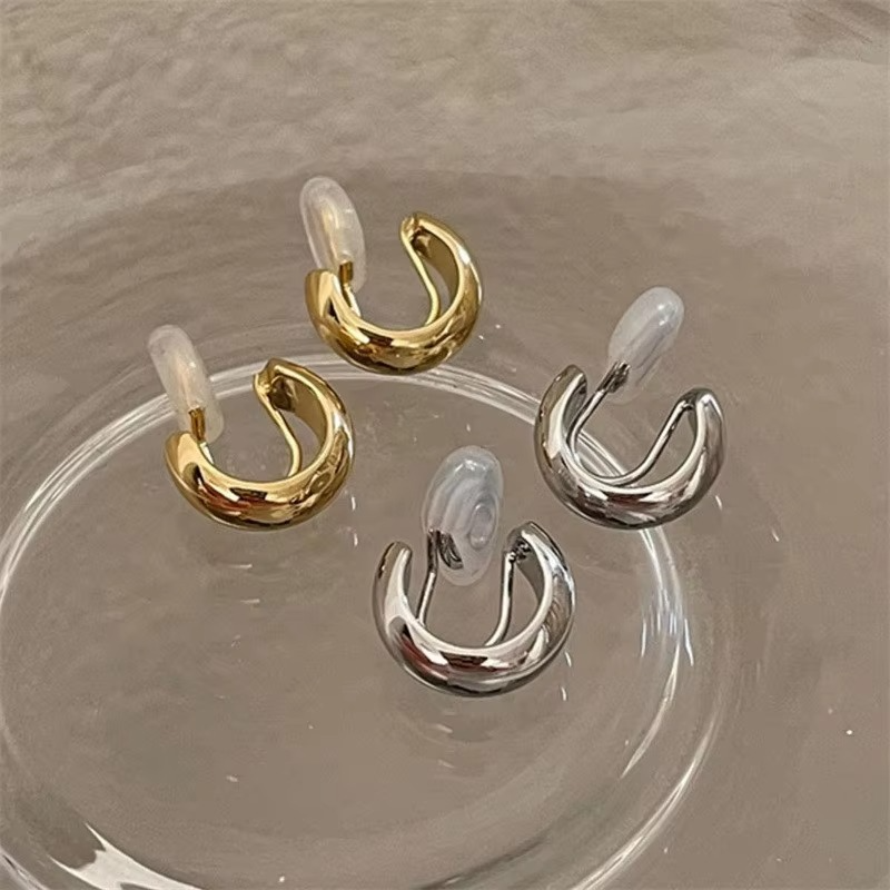 Classic Circle Huggie Earrings for Ladies