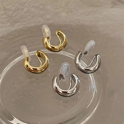 Classic Circle Huggie Earrings for Ladies
