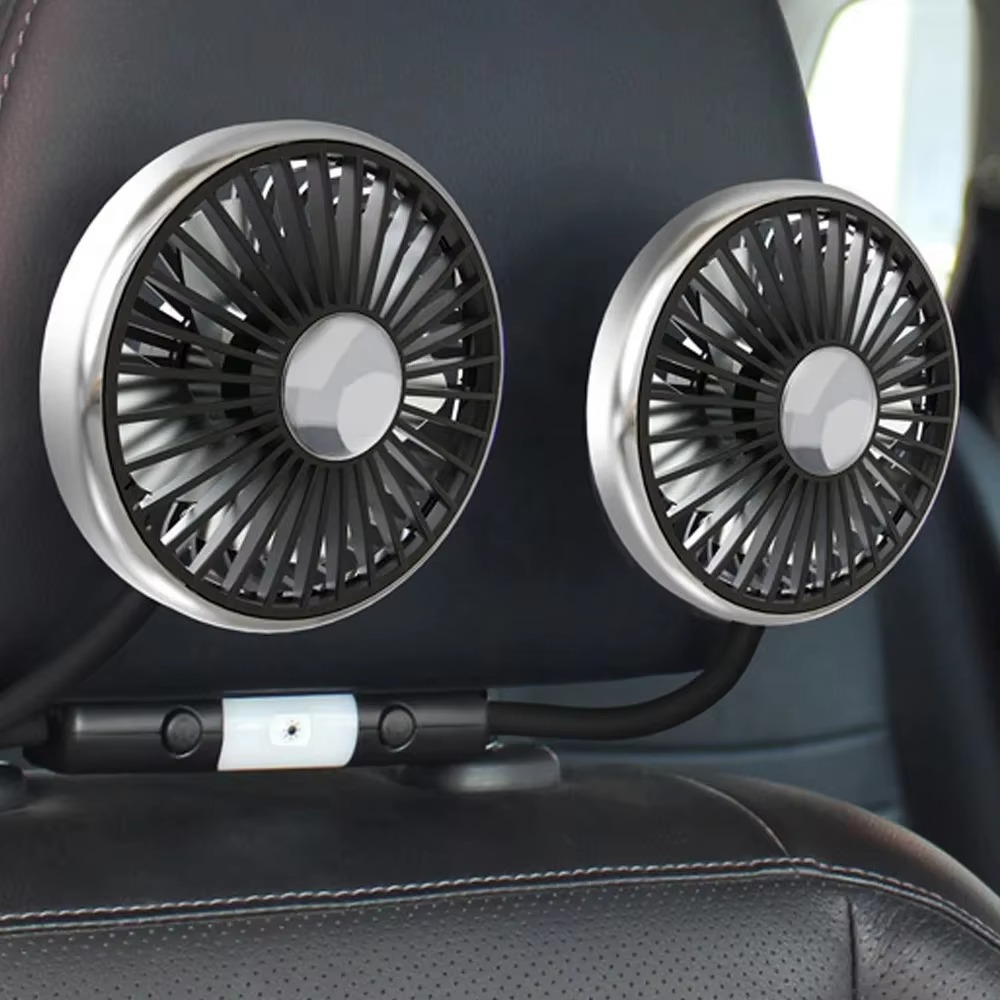 Cooling Car Vent Fan with LED Lights Adjustable