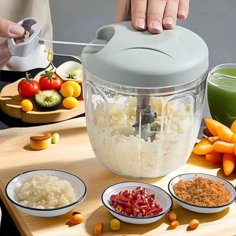 Manual Food Chopper for Garlic, Ginger, Meat & Veggies