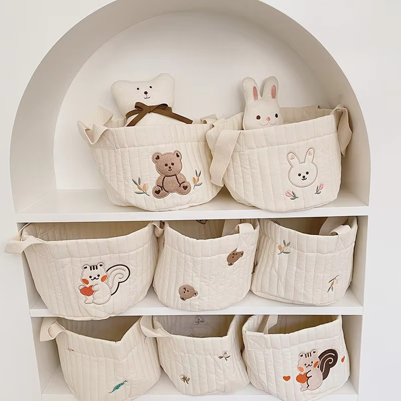 Cute Baby Nursery Storage Basket and Toy Bag