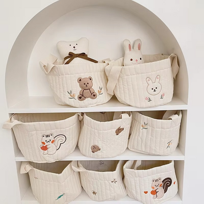 Cute Baby Nursery Storage Basket and Toy Bag