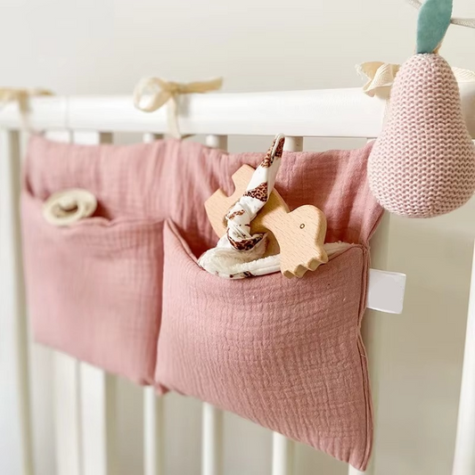 Baby Nursery Storage Bag with Dual Fabric Pockets - Hehif