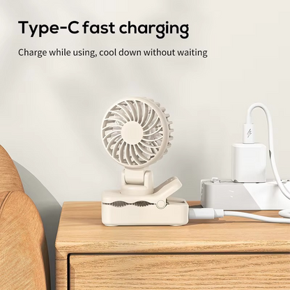 Compact USB Rechargeable Personal Fan with 3 Speeds