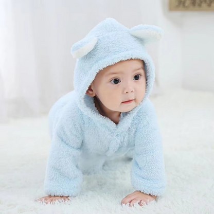 Soft Plush Baby Winter Onesie Animal Design