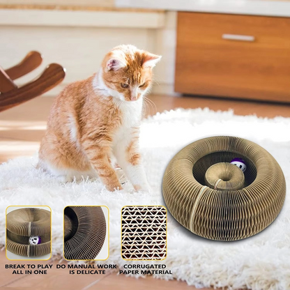 Fun Cat Scratcher Tower with Toy and Climbing Post