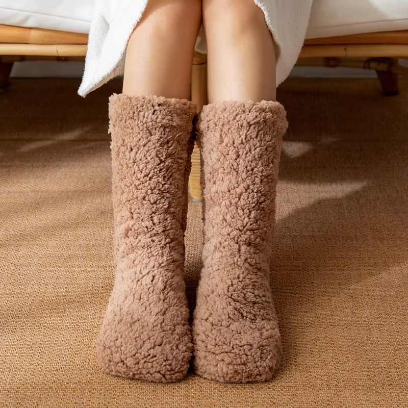 Warm Fuzzy Cozy Winter Socks with Grip Soles