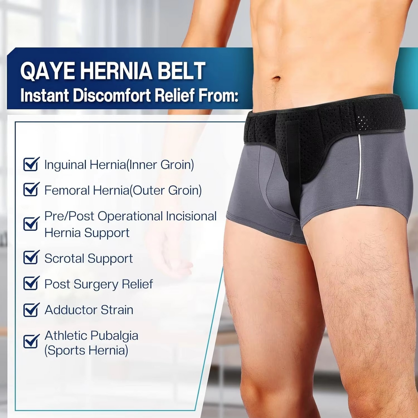 Comfortable Back Support Belt with Adjustable Compression