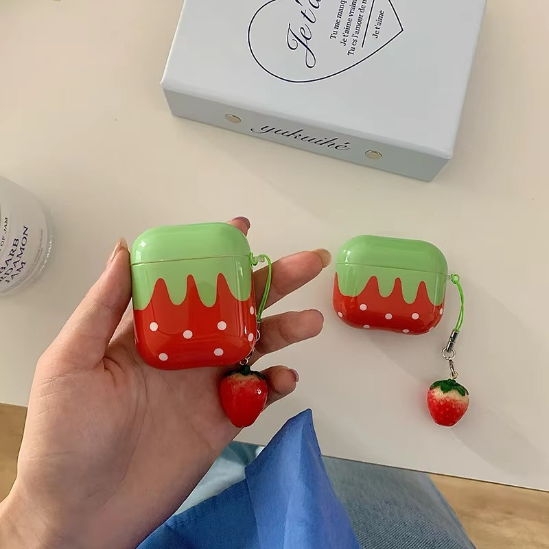 Fun Fruit AirPods Case with Soft Cover and Charm