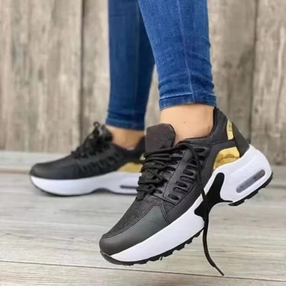Comfortable Large Size Airy Wedge Sneakers for Ladies