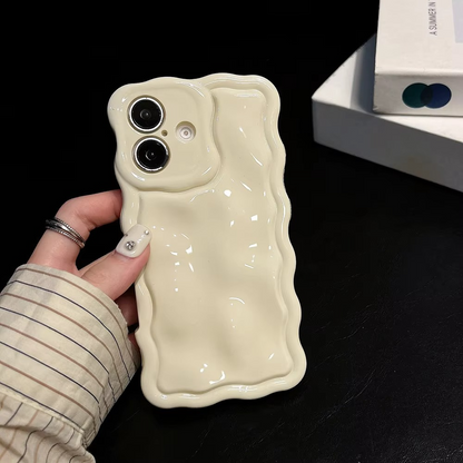 Premium 3D Textured Silicone Phone Case with Metallic Edge