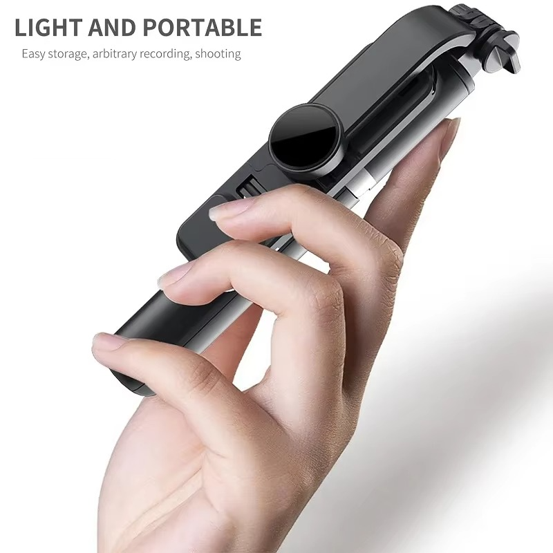 Wireless Selfie Stick with LED Light and Remote