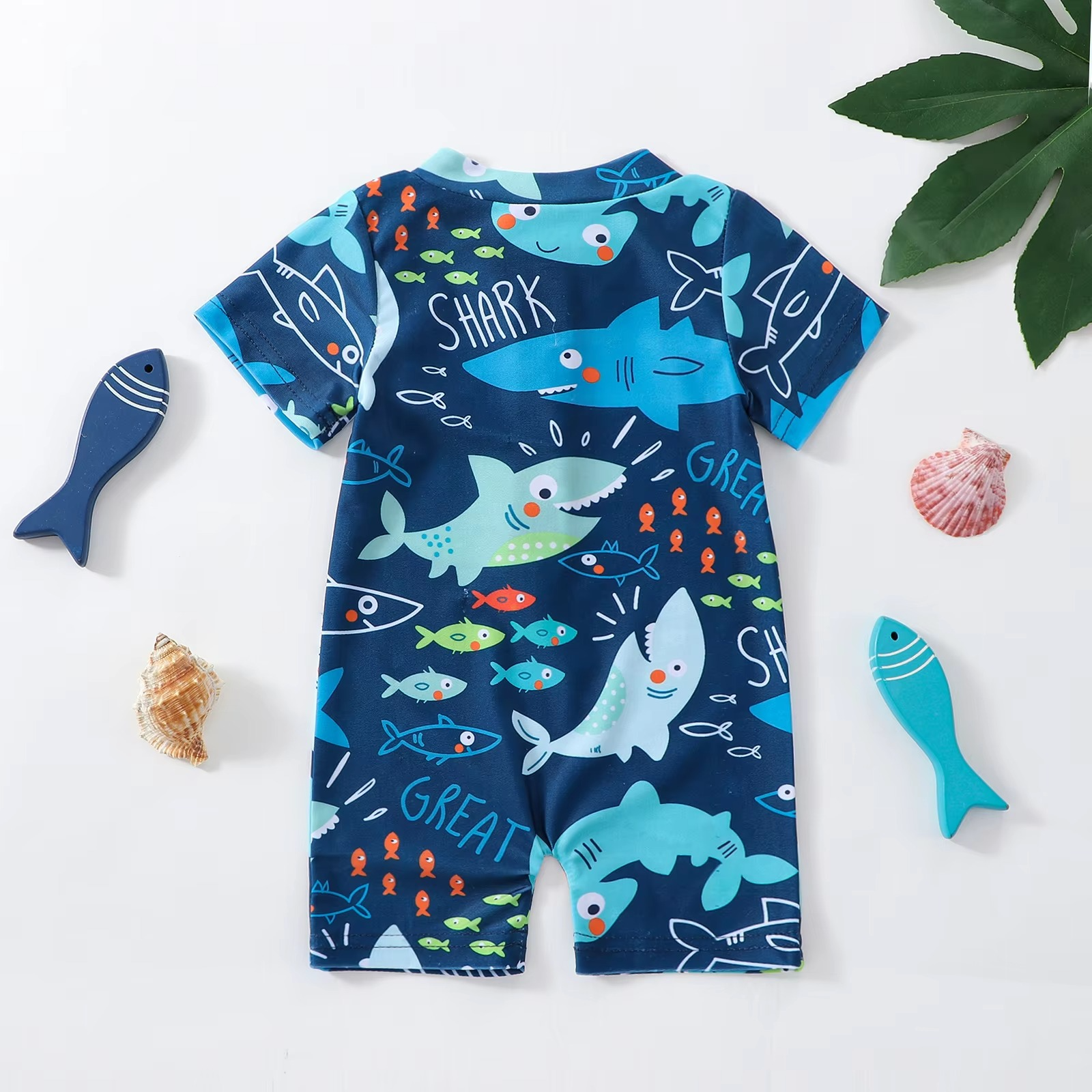 Kids Protective Shark Swim Shirt - Hehif