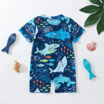 Kids Protective Shark Swim Shirt - Hehif