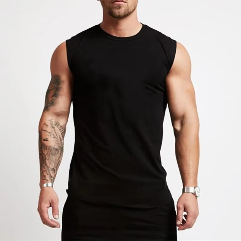 Athletic Fitted Sleeveless Gym Vest Top