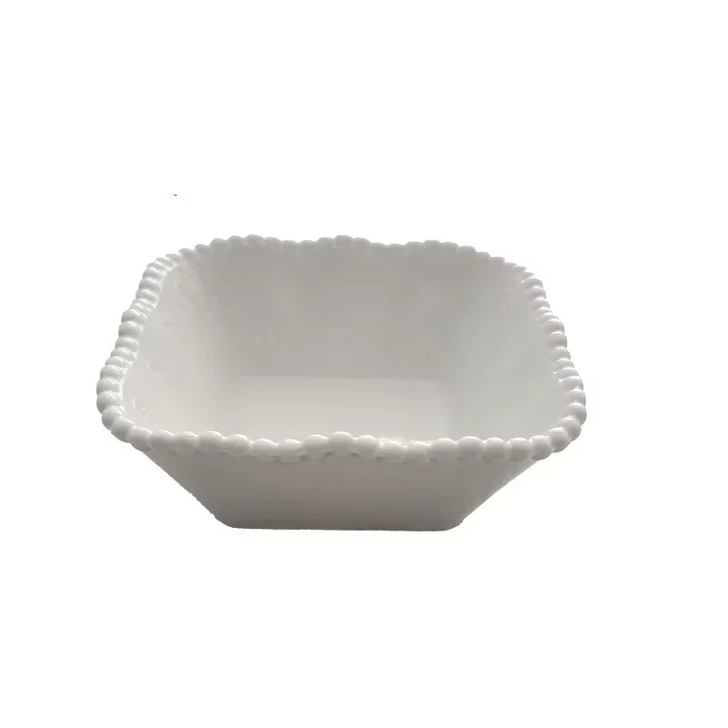 Classic White Ceramic Dinner Plate Set