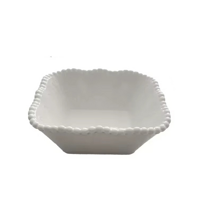 Classic White Ceramic Dinner Plate Set