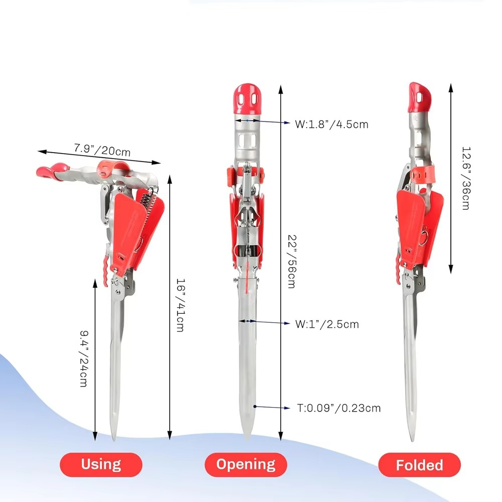 Easy Install Fishing Rod Holder with Adjustable Clamp
