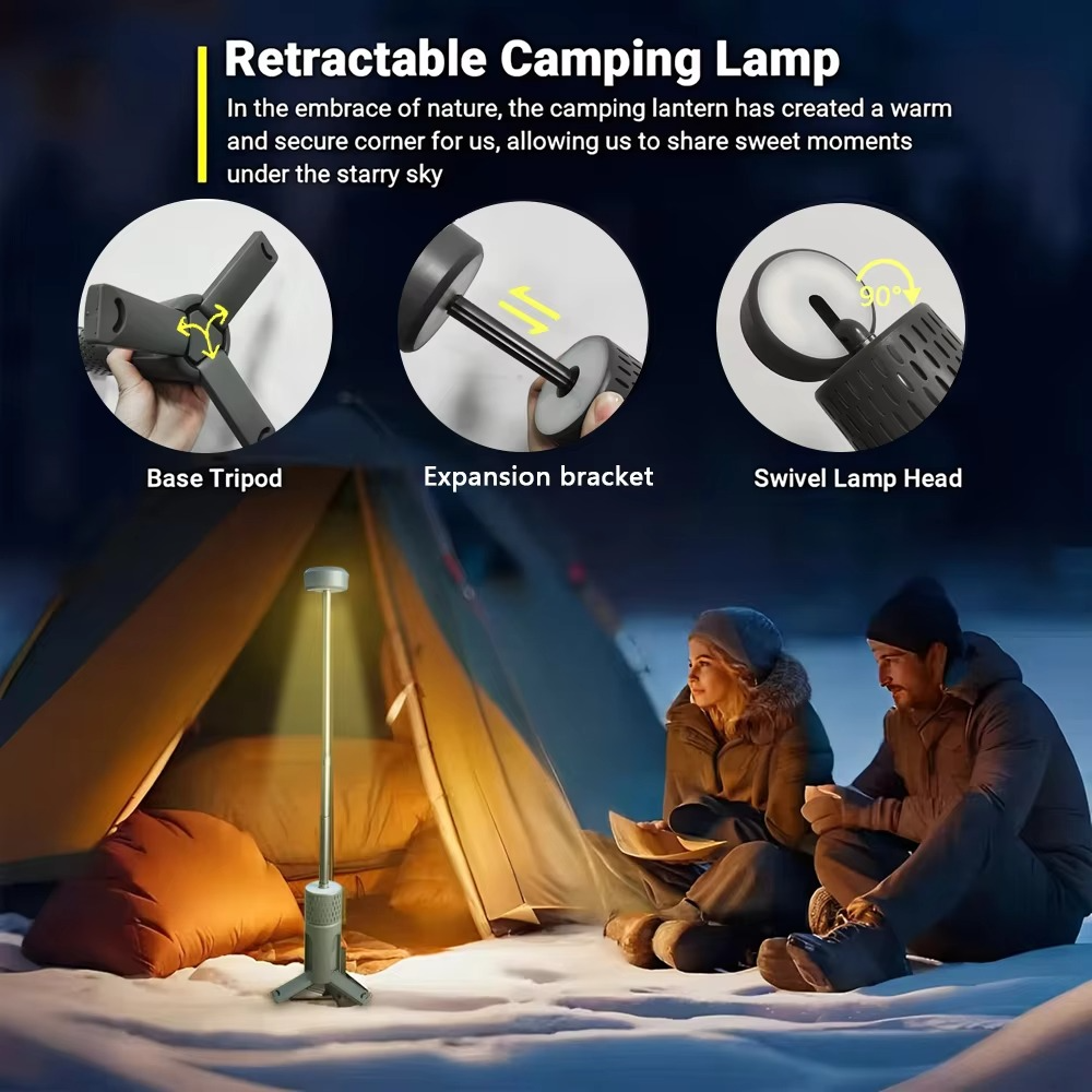 Portable LED Outdoor Lantern with Adjustable Stand