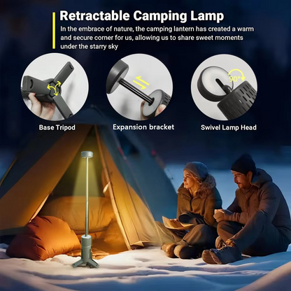 Portable LED Outdoor Lantern with Adjustable Stand