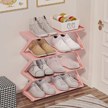 Space Saving 4 Shelf Shoe Rack - Hehif
