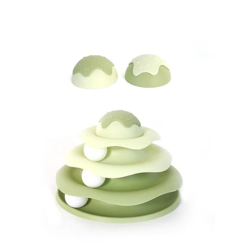 Fun Feline Play Tower with Balls and Tracks