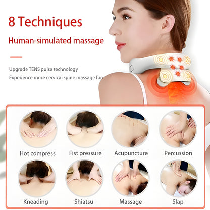 Therapeutic Heat Massage Pillow For Neck Relief