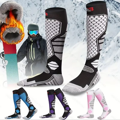 Warm Winter Ski Socks Anti Slip Moisture Wicking High Compression