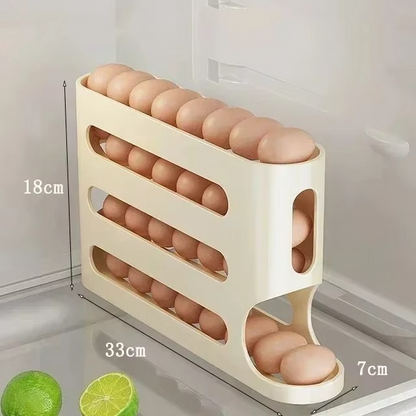 Compact Egg Holder Rolling Cart